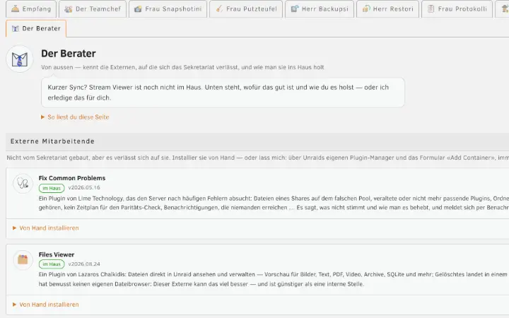 Die Seite des Beraters: die Werkzeuge, auf die sich das Sekretariat verlässt, und wie man sie holt