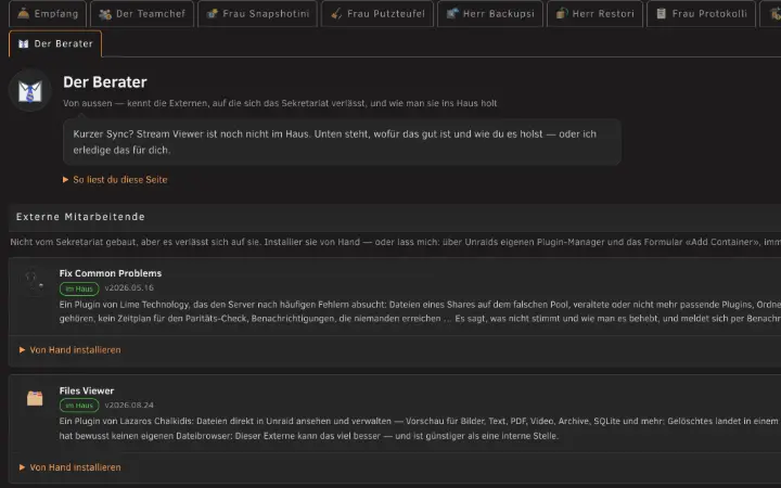 Die Seite des Beraters: die Werkzeuge, auf die sich das Sekretariat verlässt, und wie man sie holt